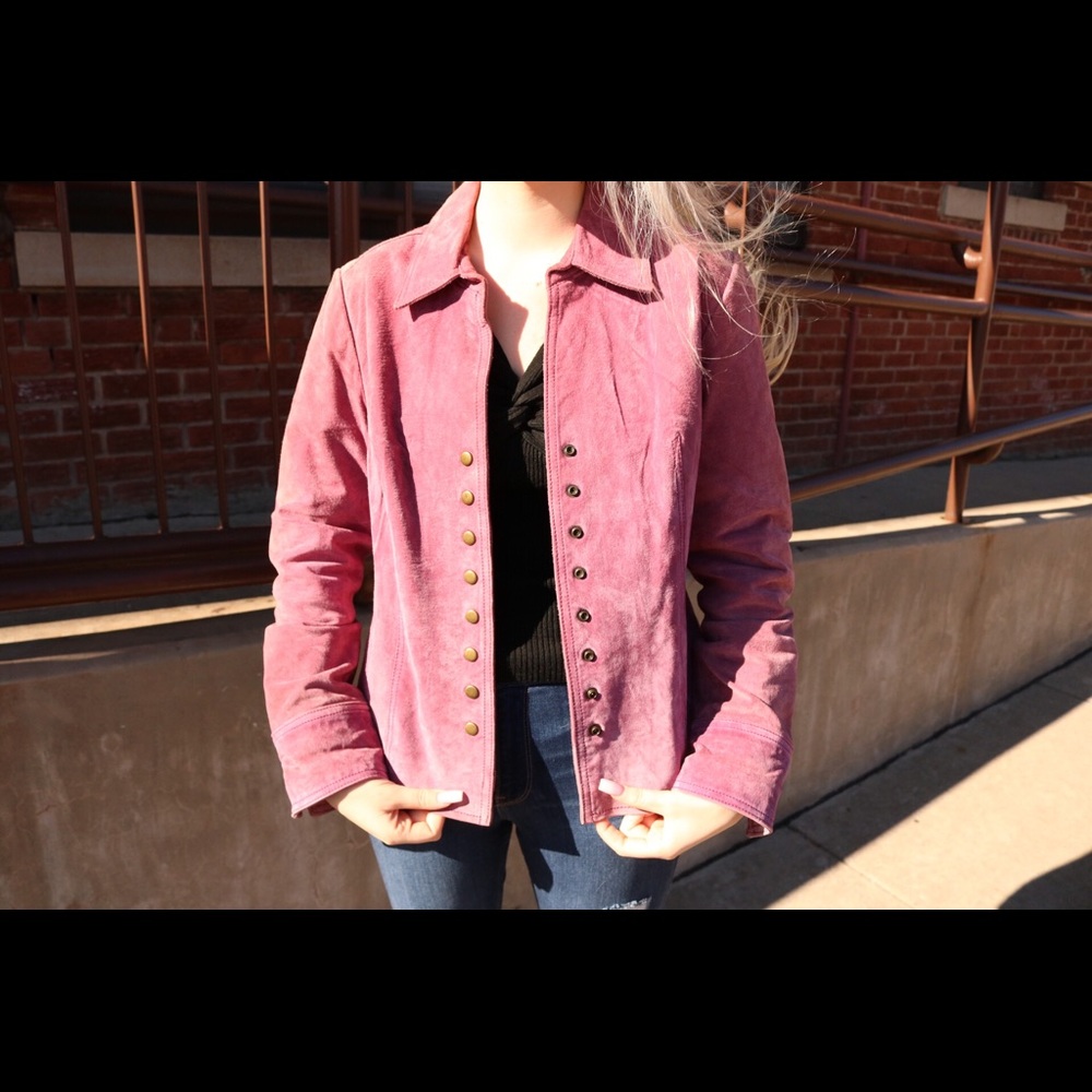 Genuine suede leather jacket